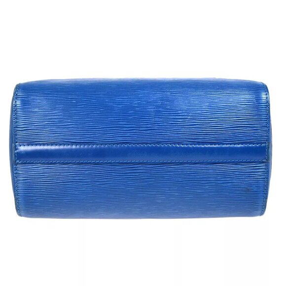 LOUIS VUITTON LV Logo Speedy 25 Travel Hand Bag Epi Leather Blue - Picture 7 of 7